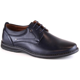 Men's elegant lace-up shoes navy blue News 4092