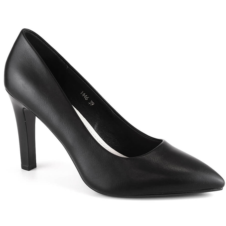 Women's black heeled pumps Sergio Leone 1446