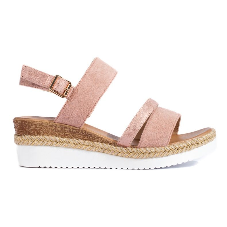 Women's pink Shelovet wedge sandals
