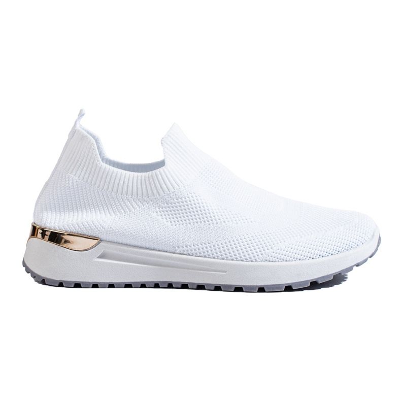 White Shelovet wedge slip-on sneakers White Shelovet wedge slip-on sneakers