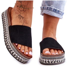 WR1 Women's Smooth Suede Slippers Black Hayen
