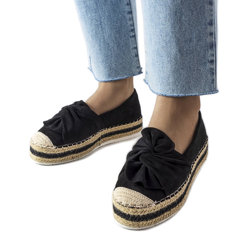 Black platform espadrilles from Idana