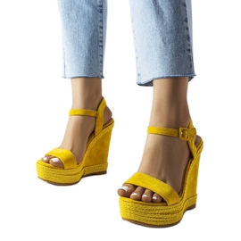 Yellow wedge sandals from Inala Yellow wedge sandals from Inala