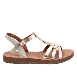 Aguilera Gold women's sandals golden