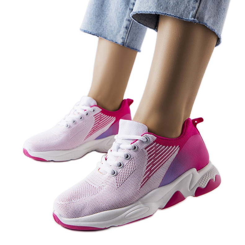 White and pink sneakers from Genet