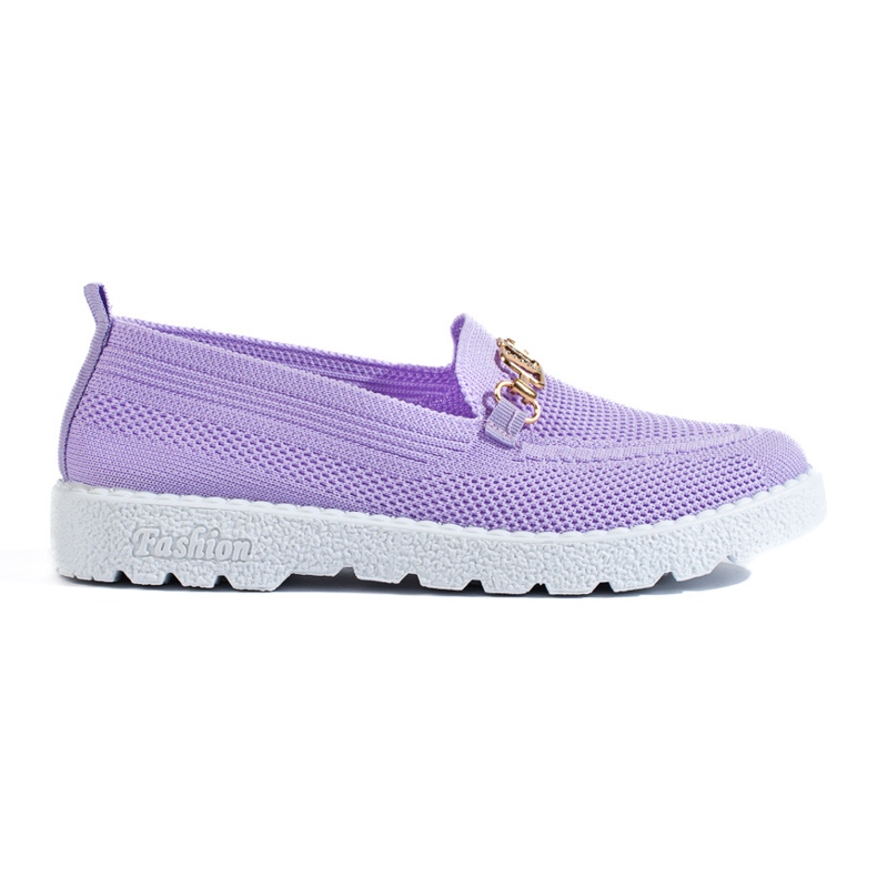 Lilac openwork loafers from Shelovet violet