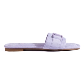 Women's purple suede slippers from Shelovet violet Women's purple suede slippers from Shelovet violet