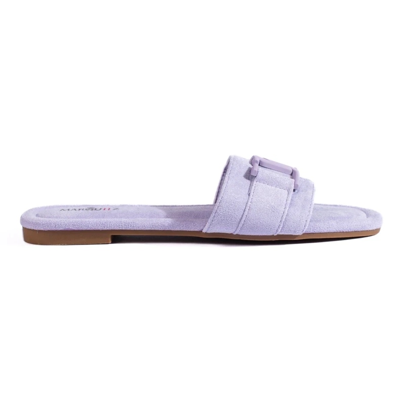 Women's purple suede slippers from Shelovet violet