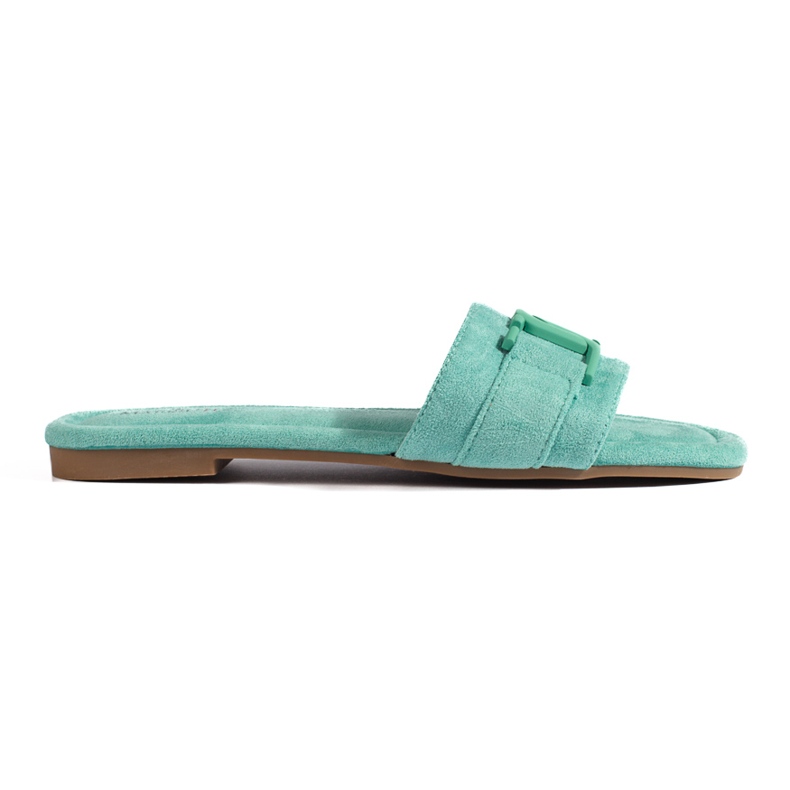 Women's green Shelovet suede slippers