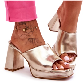 WS1 Gold Livesa Leather High Heels golden WS1 Gold Livesa Leather High Heels golden
