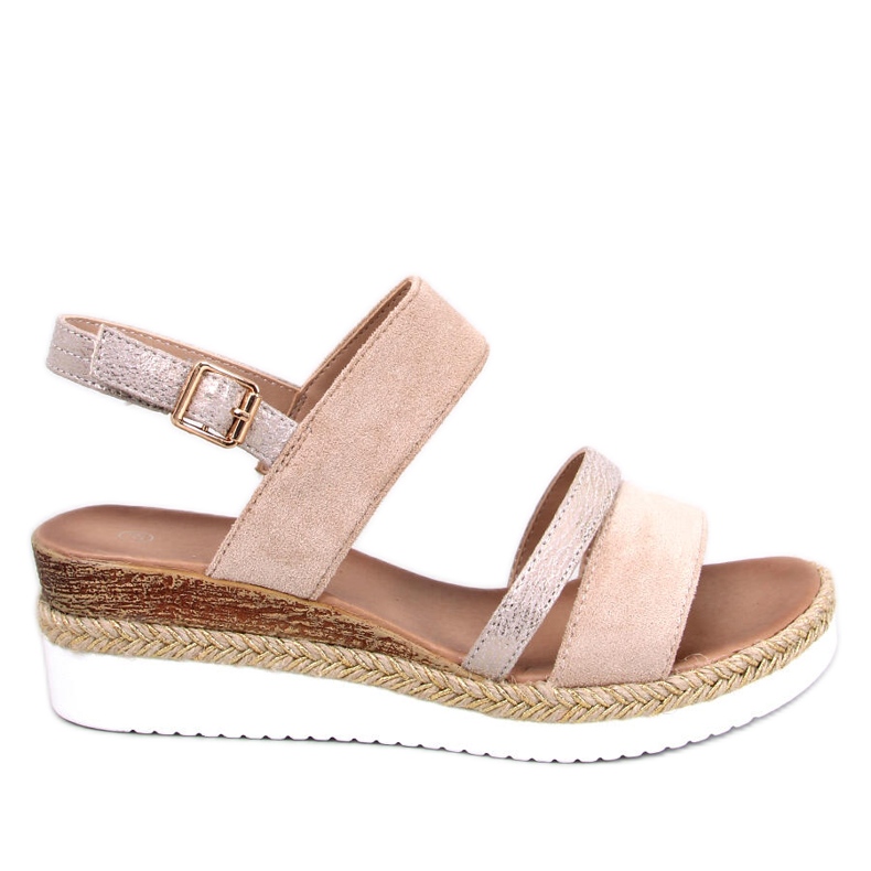 Frazier Beige wedge sandals