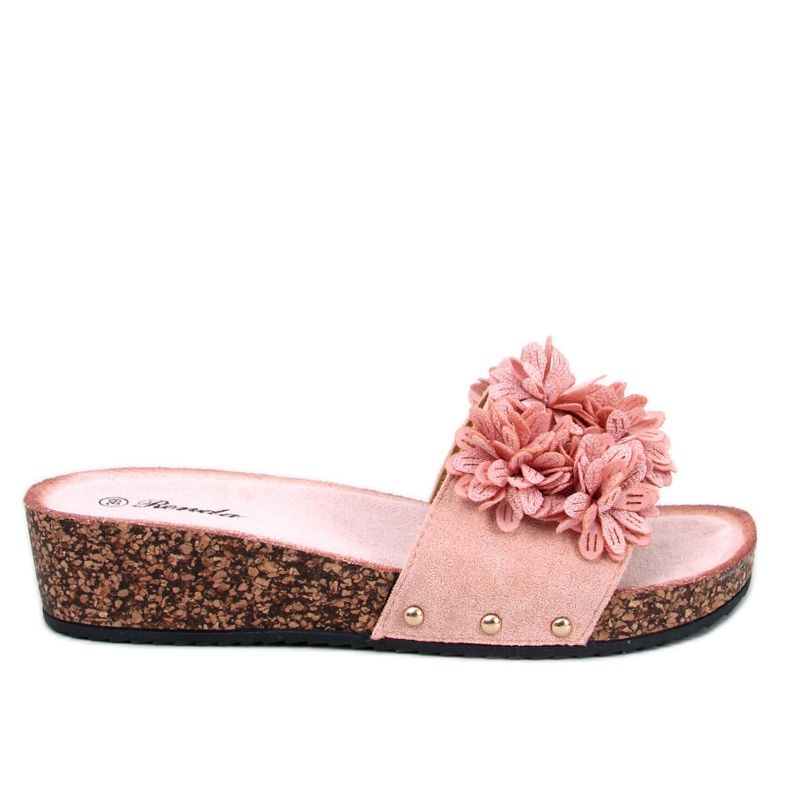 Wedge sandals with flowers from Galia Pink