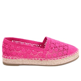 Openwork espadrilles Terian Fuchsia Rose Red pink
