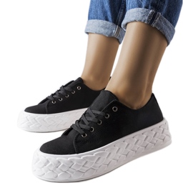 Black sneakers on a massive platform from Falerina