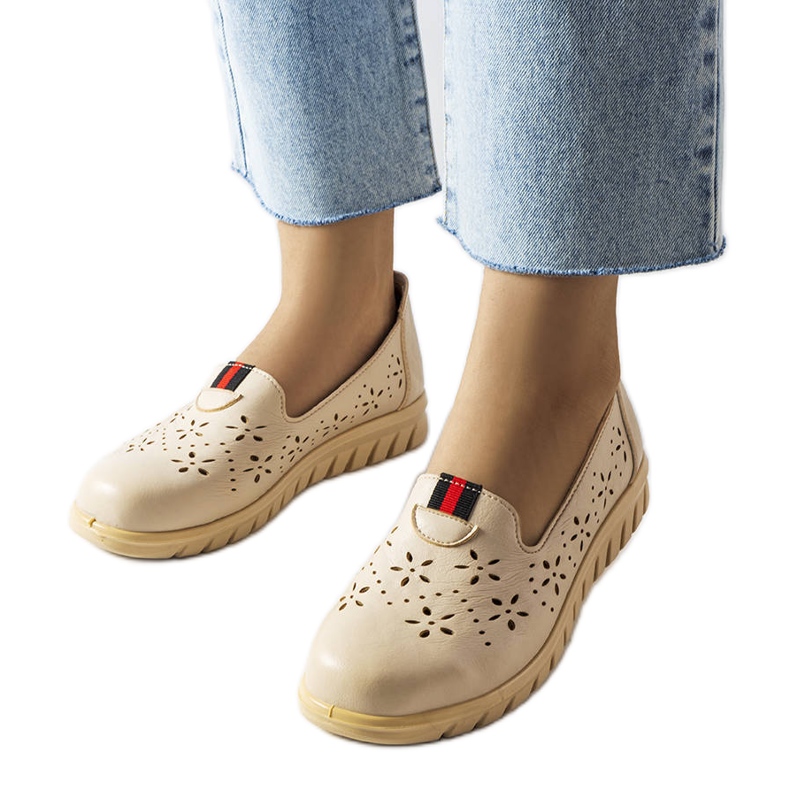 Beige light loafers from Joli