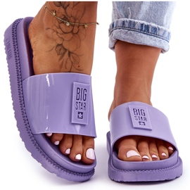 Women's Slippers Big Star JJ274A304 Violet purple