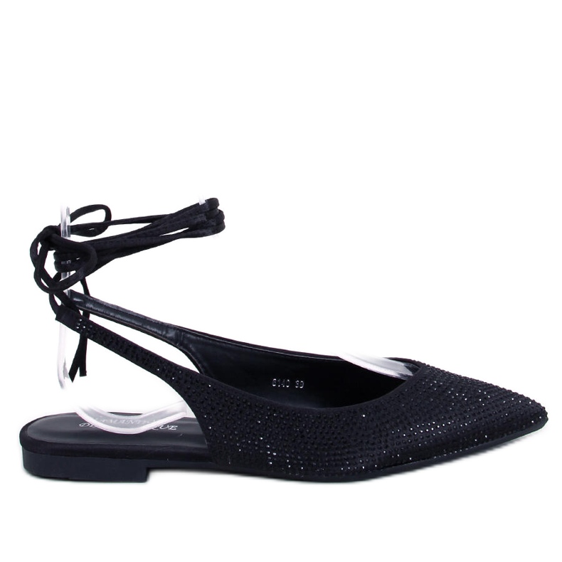 Ballerinas with rhinestones open heel Vonda Black