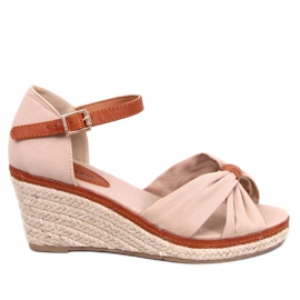 Kristen Beige wedge espadrilles