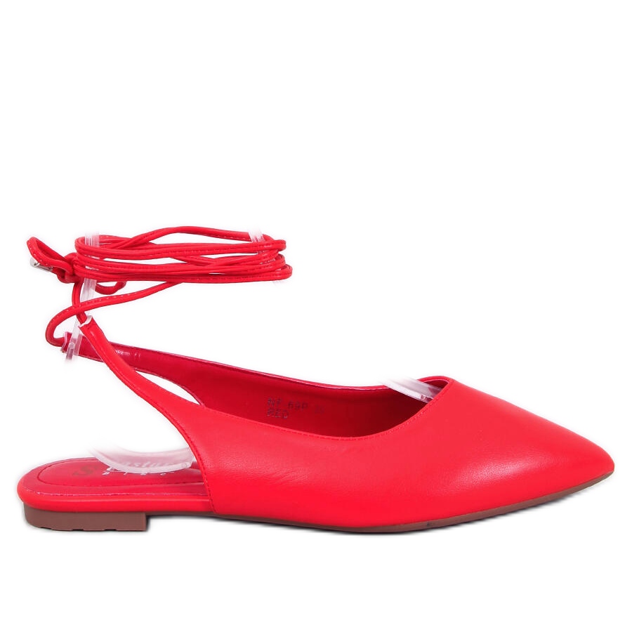 Red lace sales up ballet flats