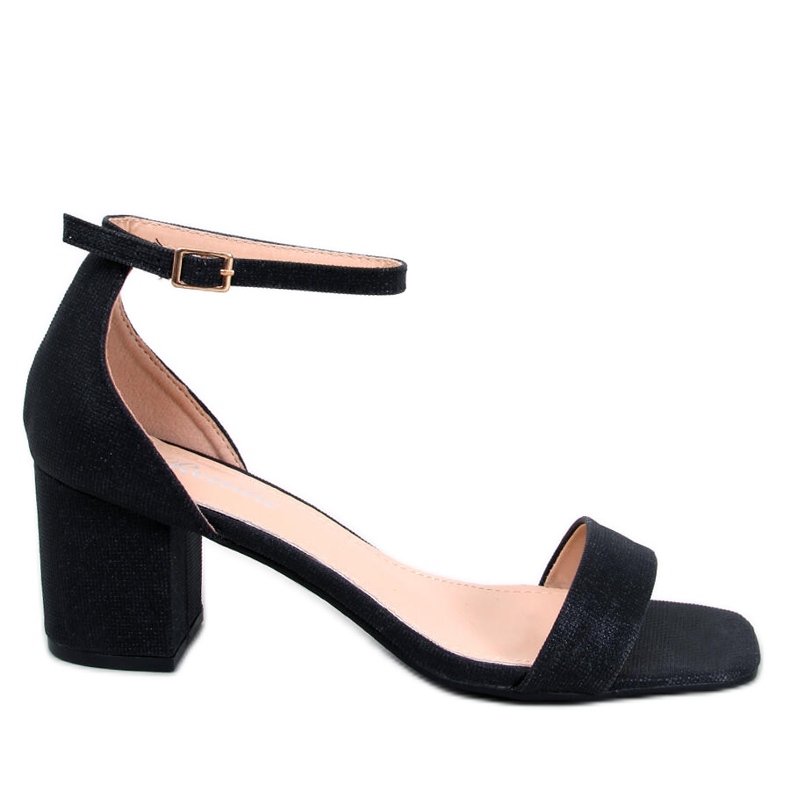 Meghan Black heeled sandals