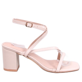 Theresa Beige heeled sandals