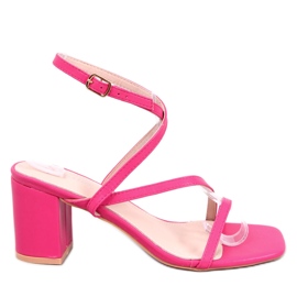Theresa Fuchsia heeled sandals pink