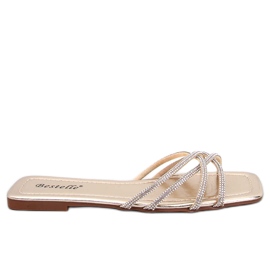 Rexha Gold Zirconia Slippers golden Rexha Gold Zirconia Slippers golden