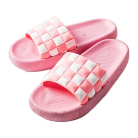 Pink rubber platform slides from Elin