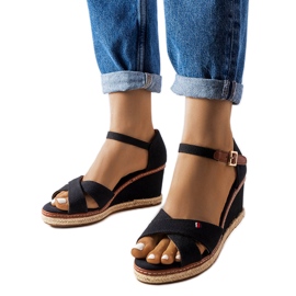 Black wedge espadrilles from Eleonora