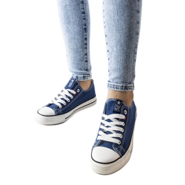 Navy blue fabric sneakers from Catherine