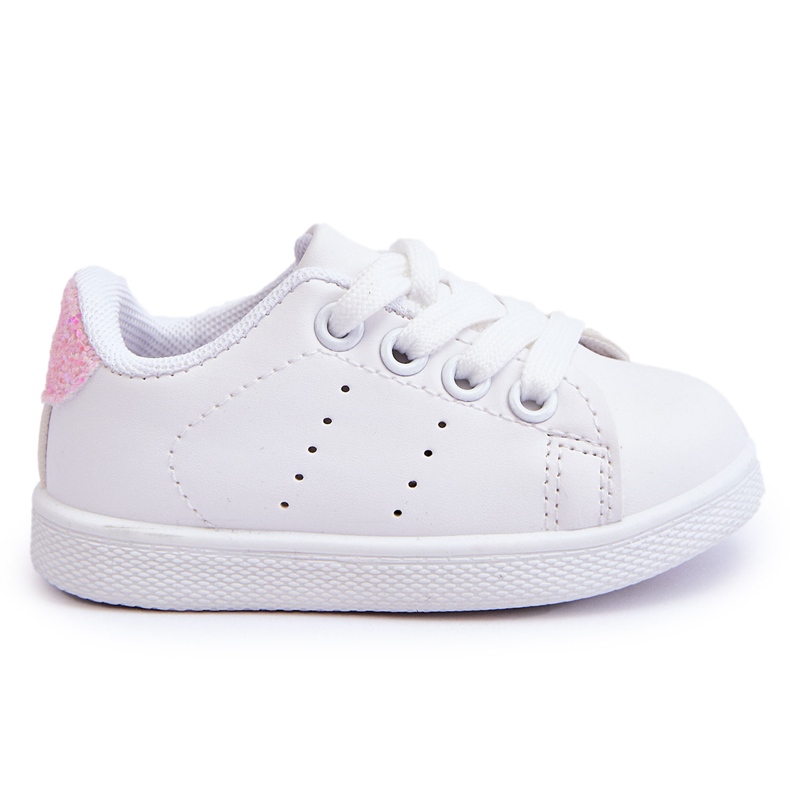 Girls' white-pink sports shoes