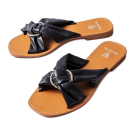Black elegant slippers from Belisarda