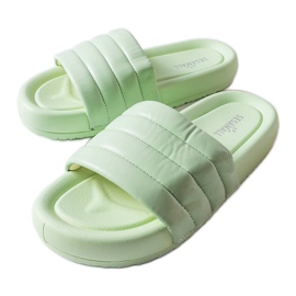 Inna Green slippers decorated with Dorene quilting Inna Green slippers decorated with Dorene quilting