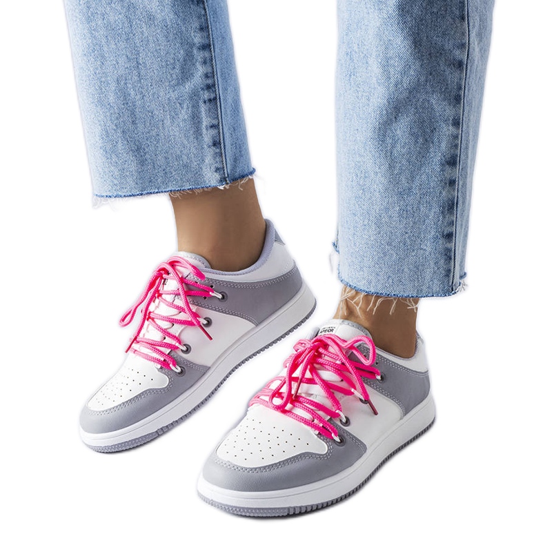 Shari white retro sneakers