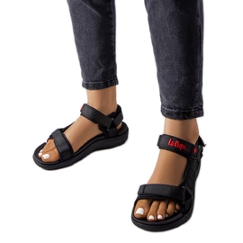 Black velcro sandals from Lee Cooper LCW-23-34-0961L Black velcro sandals from Lee Cooper LCW-23-34-0961L