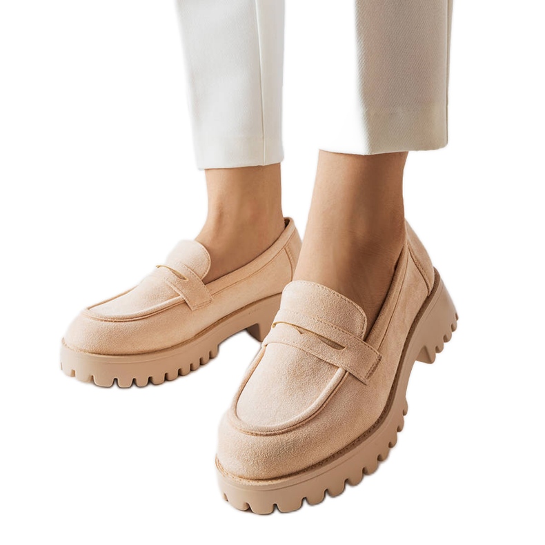 Inna Beige eco-suede shoes from Dina