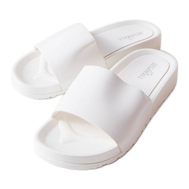 Inna White rubber slides from Sabourin Inna White rubber slides from Sabourin