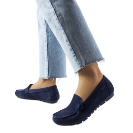 Big Star navy blue leather loafers JJ274659 Big Star navy blue leather loafers JJ274659