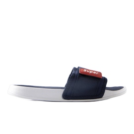 Alley men's navy blue adjustable slides