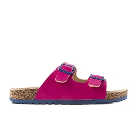 Pink cork sliders with buckles from Lee Cooper LCW-22-35-1186K