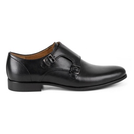 Kampol Men's formal monk shoes 341/15 black