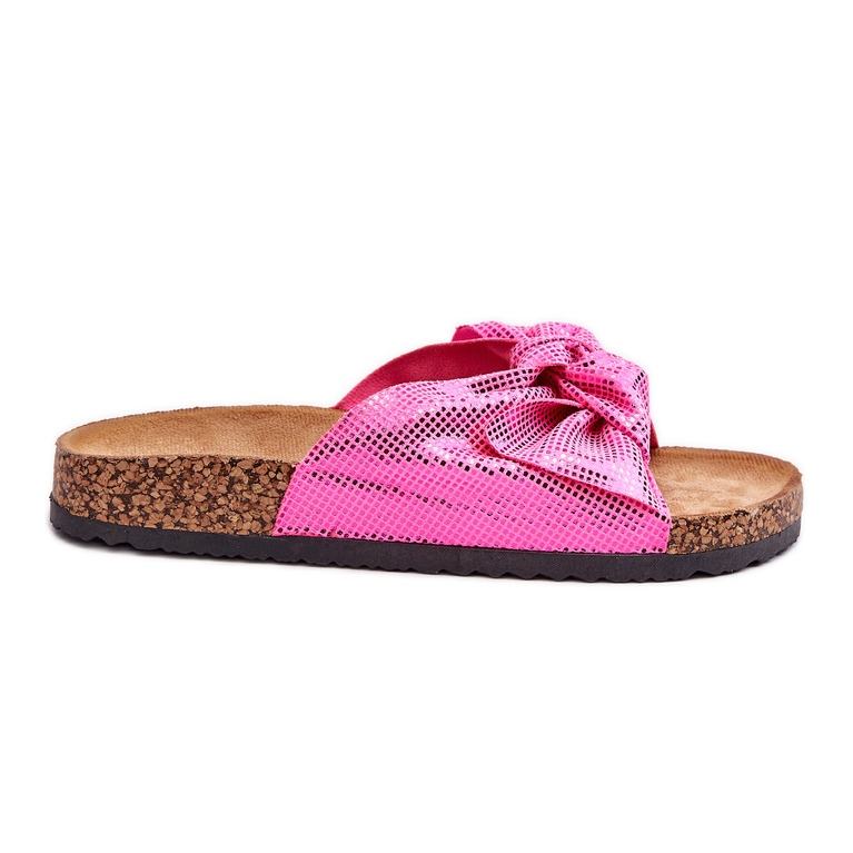 Women's Slippers With Shiny Bow Pink Jodie