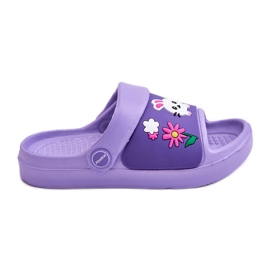WJ1 Light Children's Sandals With Animal Motifs Violet Rico purple