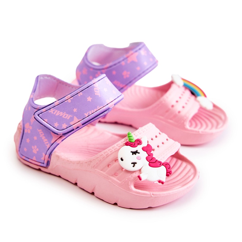 Light Foam Children's Velcro Sandals Pink Asti