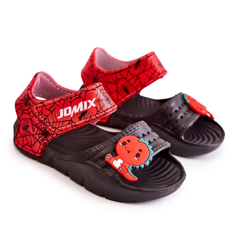 Light Foam Children's Sandals With Velcro Black Asti