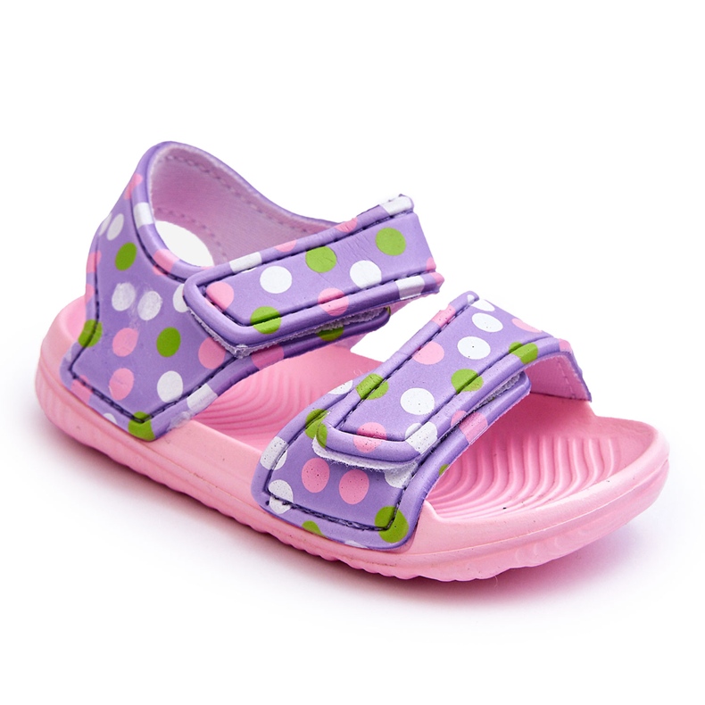 Children's Foam Light Sandals Patterned Pink-Purple Malaga