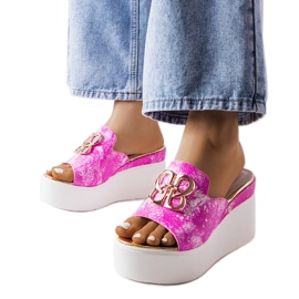 Havanna pink wedge sandals