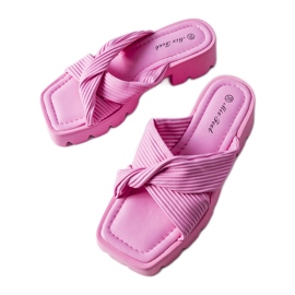 Inna Dubé pink tractor sole sliders