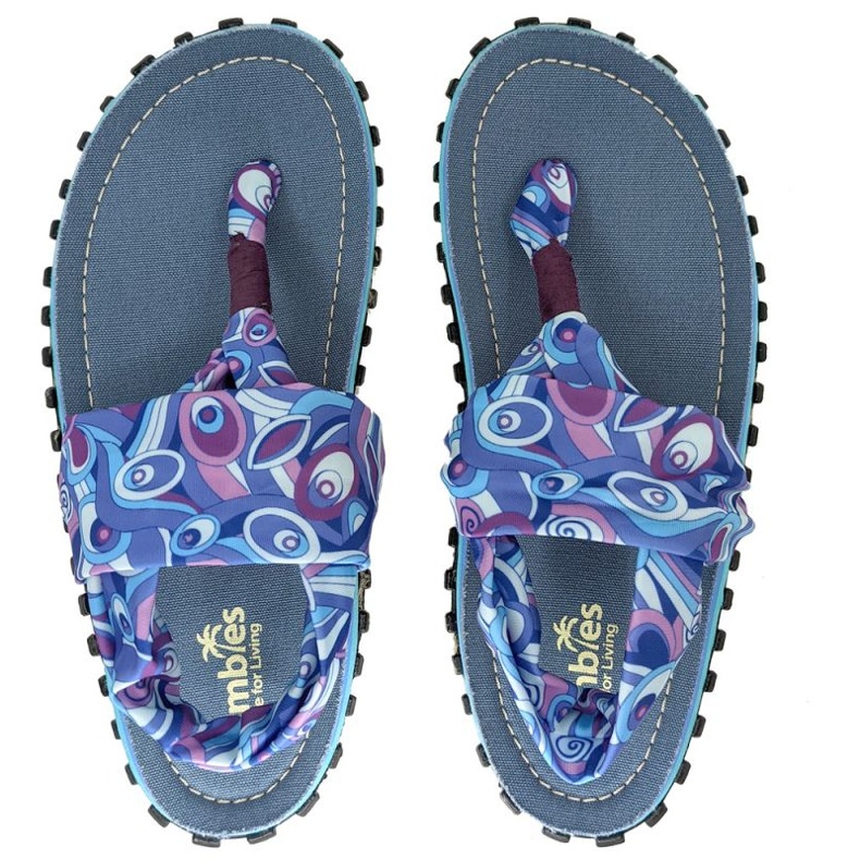 Gumbies Slingback Flip Flops W G-SB-WN-PEAC blue