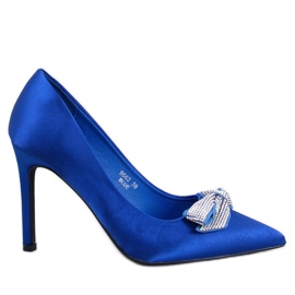 Satin pins with a Trini Blue bow